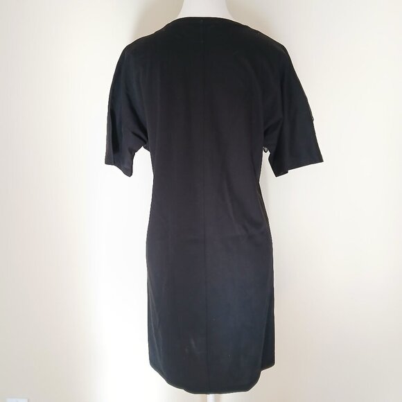 COS Ruched Drape Boxy Ruffle T-Shirt Dress Size Small - Picture 3 of 5